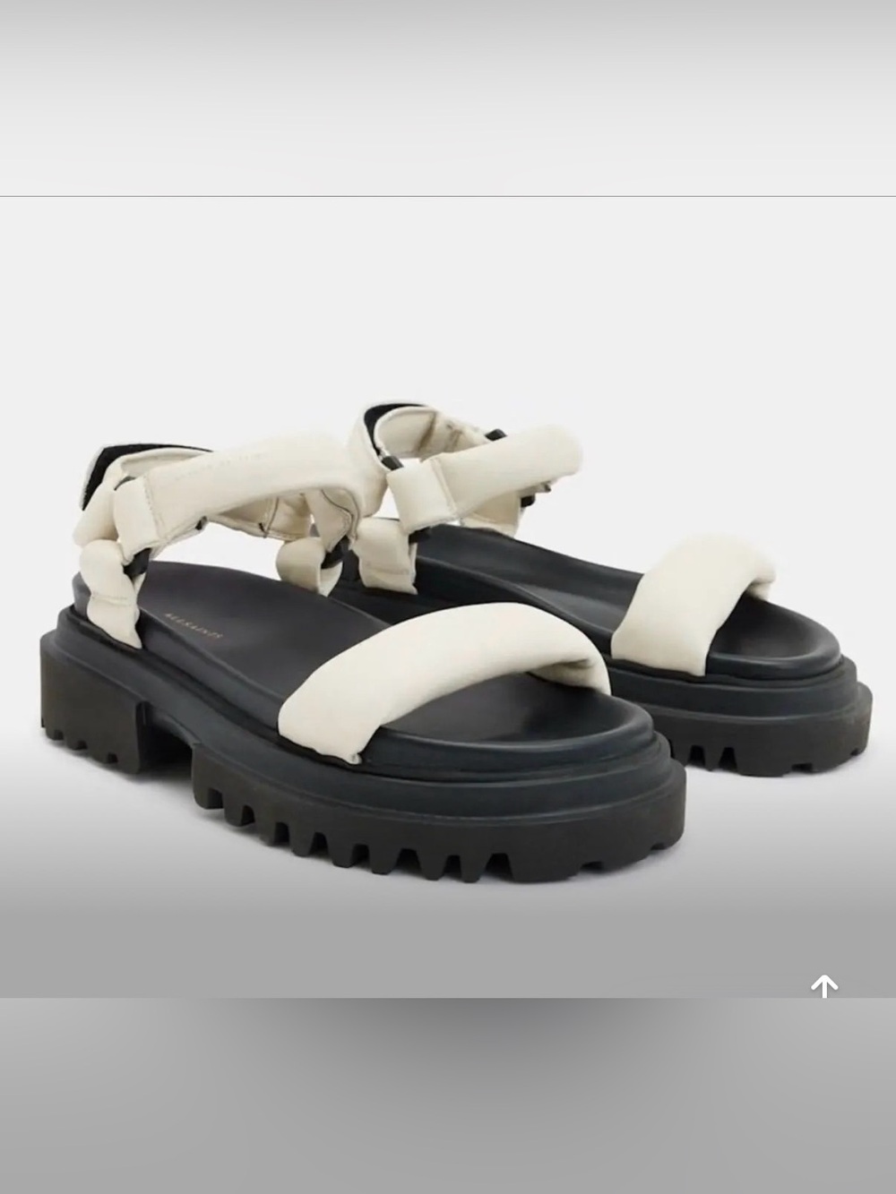 NWOT All Saints Cream Helium Sandals